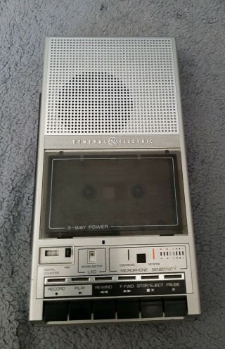 General Electric Ge Cassette Tape Player Recorder Silhouette Series 7 3 - 5157b