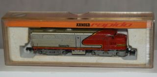 Arnold Rapido No.  0274w Santa Fe Diesel Locomotive - N Gauge