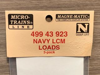 N Scale Micro - Trains Navy LCM Boat Loads 3 - pack 499 43 923 Landing Craft Mech. 2