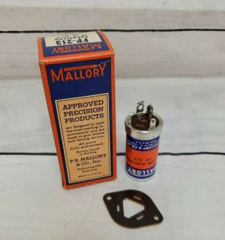 Vintage Old Stock Mallory Fp - 213 Capacitor 50 - 30 Mfd 150v