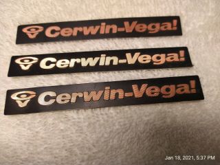 (3) Cerwin - Vega Speaker Grill Badge Logo Set / AT - 15,  AT - 12,  AT - 10,  AT - 8 2