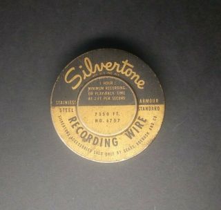 Vintage Silvertone 7350ft No 6757 Recording Wire