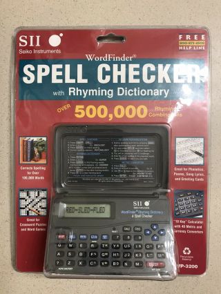 Wp - 3200 Seiko Instruments Sii Word Finder Rhyming Dictionary
