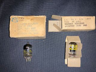 1945 Western Electric Pair Nos Nib Jan 6ak5 With Boxes