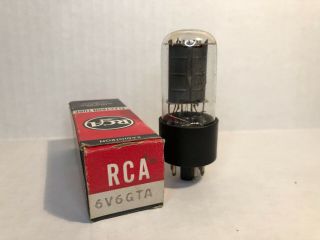 6v6gta Rca Clear Top Tube Nos Nib Usa Matched Pair Orange Label Strong