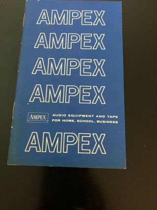 Vintage 1962 Ampex Audio And Tape Recorder Brochure Pamphlet