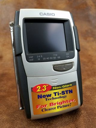 Casio Pocket Television 2.  3 " Tv - 880b Uhf Vhf Fully Non - Glare