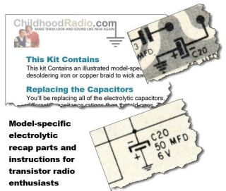 Sony Tr - 510 Transistor Radio Electrolytic Recap Kit Parts & Documents