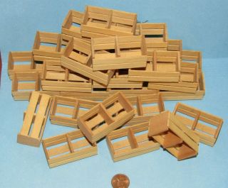 28 G scale EMPTY WOOD CRATES for Model Train Layouts & Displays and Crafts 2