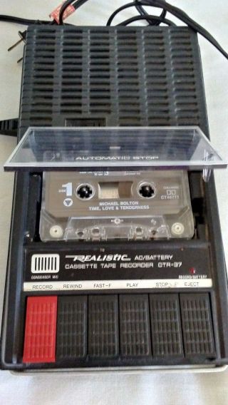 Vintage Realistic Cassette Tape Recorder CTR - 37, 2