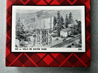Ho/hon3: Railroad Water Tank.  A Wood Kit W/ Styrene Parts By Campbell