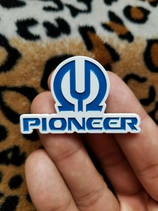 Limited Pioneer Logo Speaker Badge Vintage Stereo Receiver Enamel Pin Silver Era