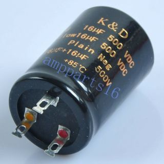 1pc Can Eelectrolytic Capacitor 16,  16uf 500V Guitar Tube Audio Hi - Fi Amp 3