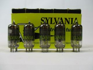 5 Sylvania 6ag5 Vacuum Tubes Code Matched Sleeve Tv - 7 Nos Nib