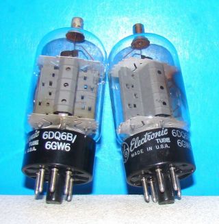 6DQ6B 6GW6 GE 2 vintage amplifier vacuum radio audio tubes valves 6DQ6A 2