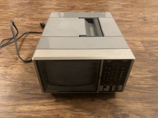 Vintage Ge Spacemaker Tv Television - Black And White Runs Well