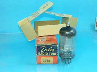 Delco Ge 19t8 Vacuum Tube Nib Nos 1x Single Tv Radio Repair