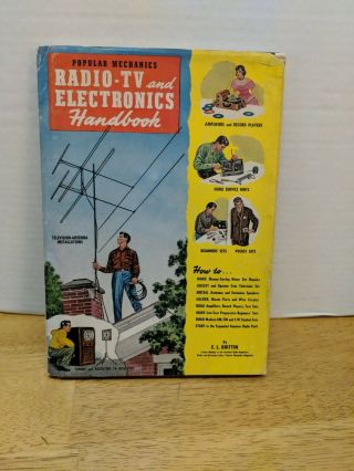 Popular Mechanics Radio - Tv Electronics Handbook 1951 Hi - Fi Tubes Audio Hcdj