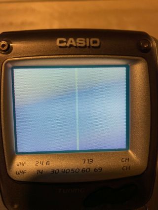 Casio LCD color television TV - 970B TV analog powers on and searches for signal 3