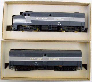 Train Miniature York Central Alco Fa - 1 Fb - 1 Diesel Locomotive Set Ln/box