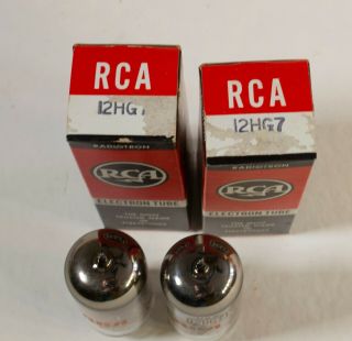 Pair (2) Two Nos Rca 12hg7 Vacuum Tubes - Old Stock - Box