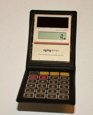 Vintage Radio Shack Solar Mity - Thin Calculator Ec - 410