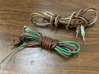 Garrard Lab 80 Turntable Part: Power Cord And Audio Cables