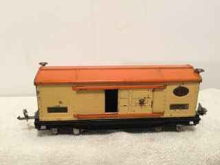 Lionel prewar tin 814 automobile/furniture box car (O scale) 2