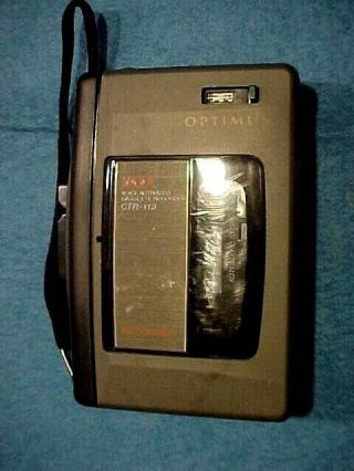 Vintage Optimus Vox Voice Actuated Cassette Tape Recorder Ctr - 113
