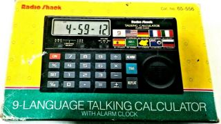 Radio Shack 9 Language Talking Calculator W/ Alarm Clock,  Ec - 210,  65 - 556