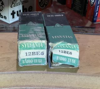 Matched Pair Vintage Sylvania 12be6 Vacuum Tube Nos Nib