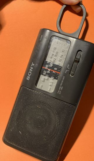 Vintage Portable Pocket Sony Fm Am Icf - 380 Transistor Radio