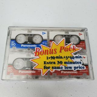 Panasonic Mc - 60 Mc - 90 Minute Micro Cassettes 4 Pack Rt - 604vp