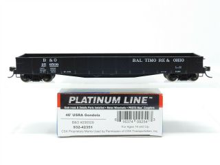 Ho Scale Walthers Platinum Line 932 - 42351 B&o Baltimore & Ohio Gondola 256509