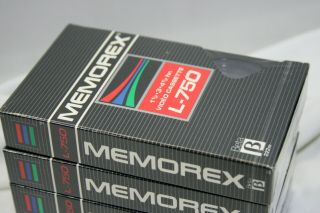 4 Memorex L 750 Beta Video Cassettes -