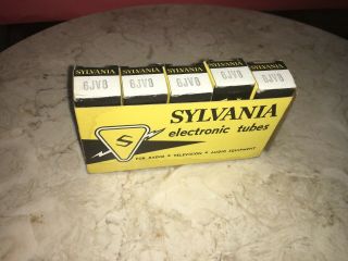 Five Sylvania 6jv8 Vacuum Tubes - Nos/nib