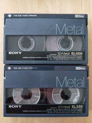 Sony El - 500 & 250 Ed - Metal Beta Tapes