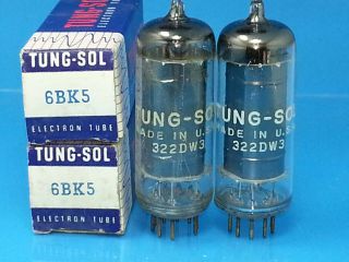 Tung Sol 6bk5 Vacuum Tube Sweet Tone Match Pair Power Amp Nos Nib