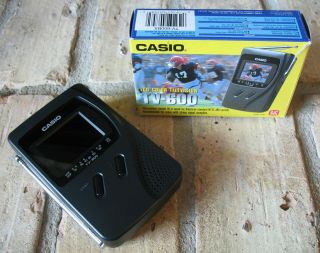 Casio Tv 600 Handheld Pocket Color Lcd Television W/ Box,  Instructions