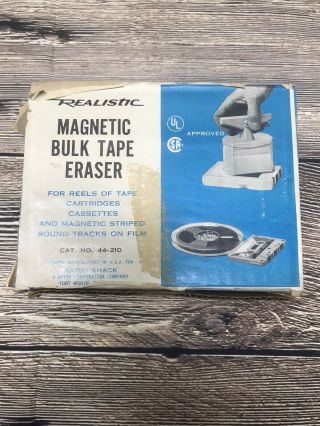 Realistic Radio Shack Bulk Tape Eraser 44 - 210 Electro Magnetic Audio Video