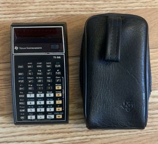 Vintage Texas Instruments Ti - 55 Calculator W/ Case Repair