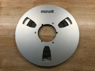 Maxell Silver Metal Reel Tape 10.  5” 1/4 " Tape