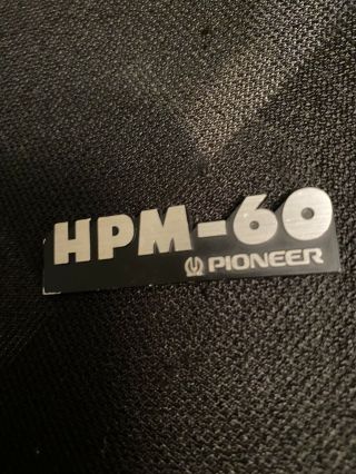 Pioneer Hpm 60 Speakers Grills (1) Emblem,  Badge,  Scratches