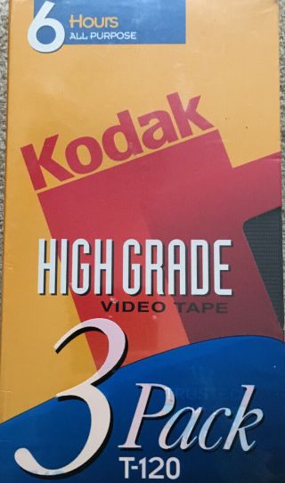 Kodak Blank Vhs Video Cassette Tapes T - 120 3 Pack - &