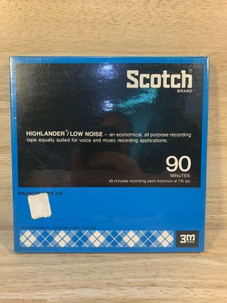 Scotch Brand Magnetic 7 " Reel Tape 229 90 Minutes Total Recording Time