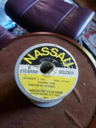 Old Nassau Solder B Stearine 2 Lb,  5 Oz Partial Roll