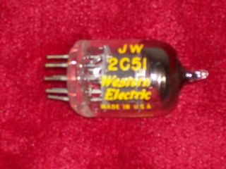 1 - Western Electric Jw - 2c51 Vacuum Tube