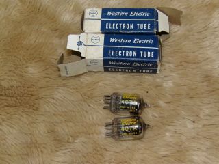 Matched Pair 407a Western Electric Vacuum Tubes Nos Nib