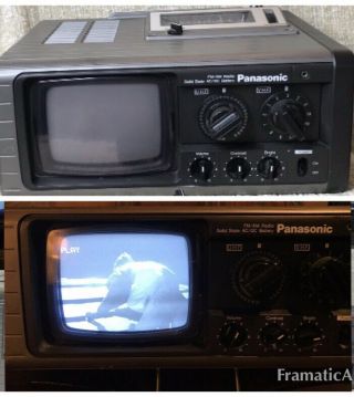 Vintage Panasonic Tr - 515r 5” Screen B&w Tv Am - Fm Radio