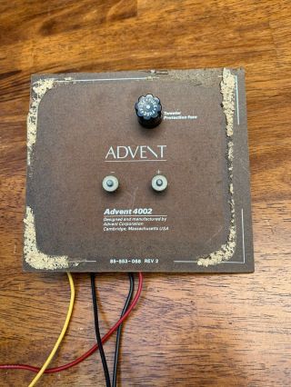 Vintage Advent Crossover From 4002 2 Way With Post Nuts,  From Speaker